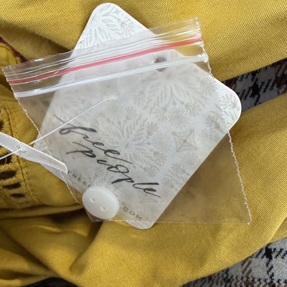 NWT Free People Frankie Corset Long Sleeve Top Size Small in Lemon Party reg $98 - Picture 8 of 8